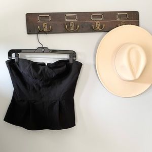 Express Sweetheart Strapless Peplum Tank